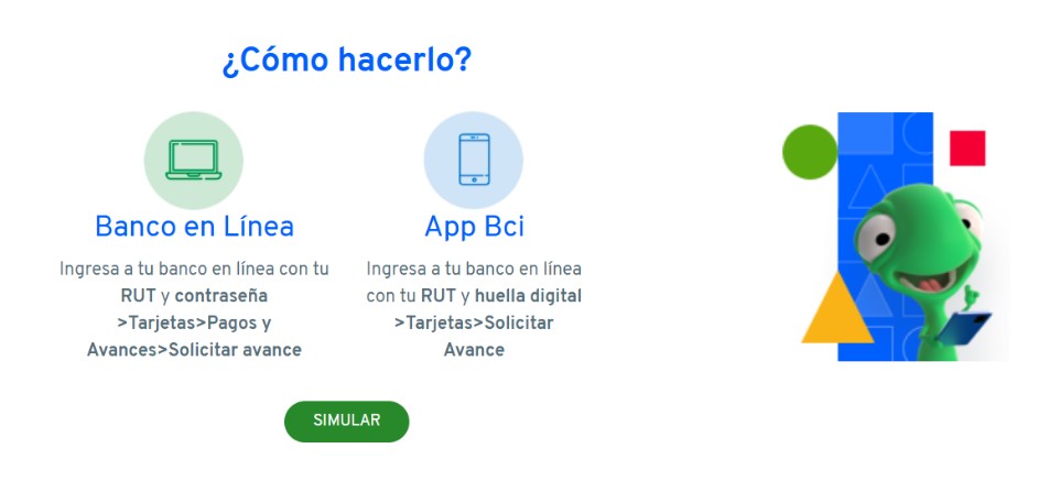 Cómo solicitar un avance en efectivo